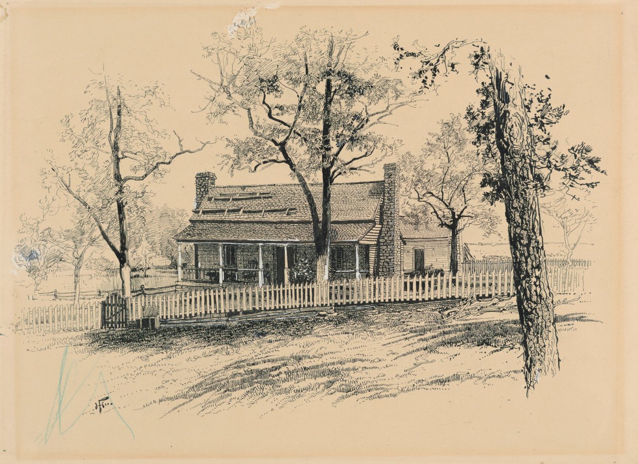 Casa de Campo de H. P. Bottom Cerca de la Posición de Rousseau de Harry Fenn
