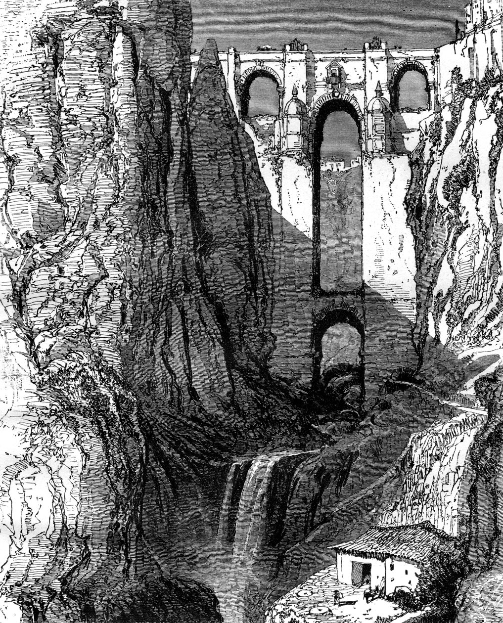Puente Nuevo, Ronda, España, siglo XIX de Harry Fenn