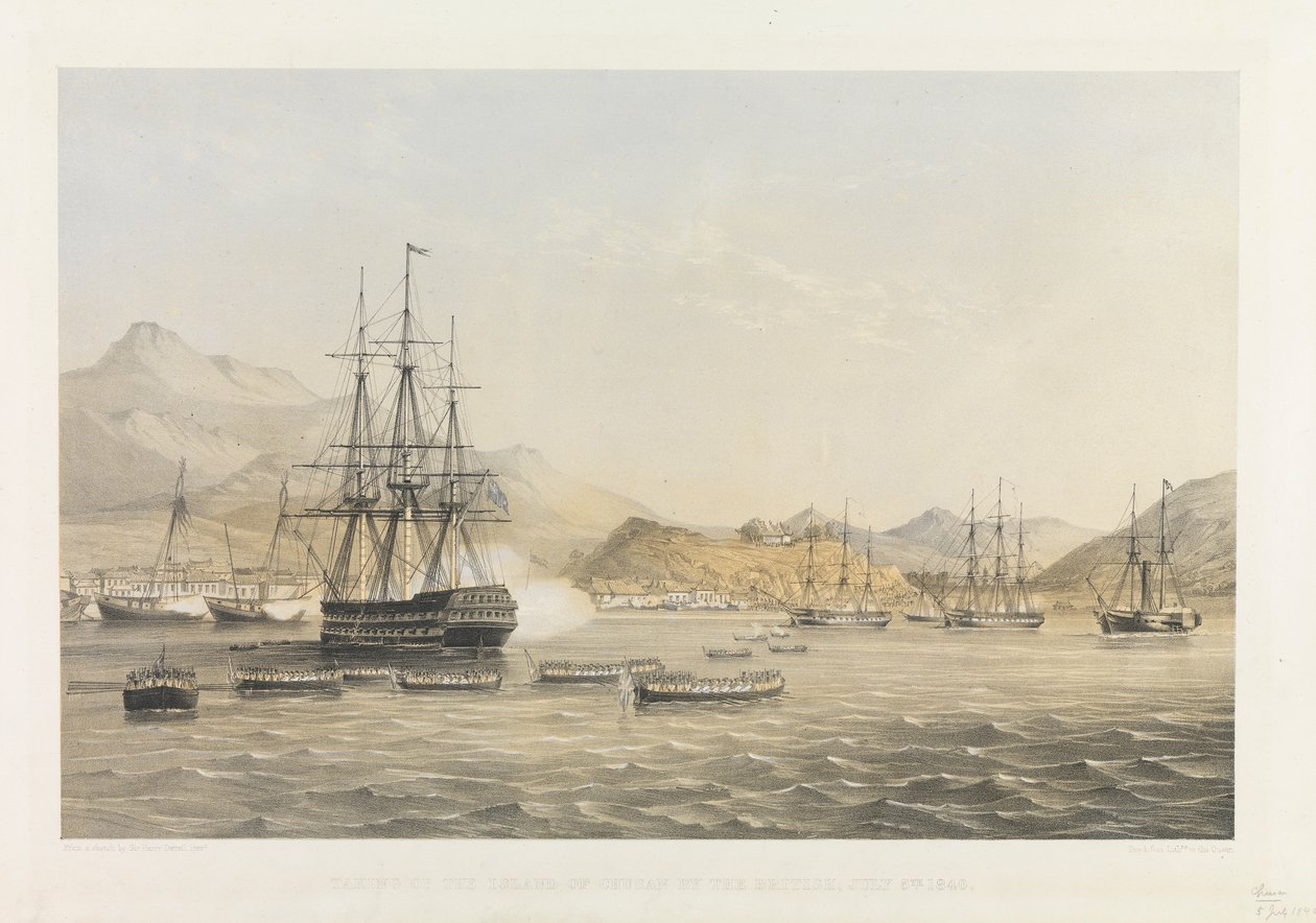 Toma de la isla de Chusan por los británicos 5 de julio de 1840 de Harry Francis Darell