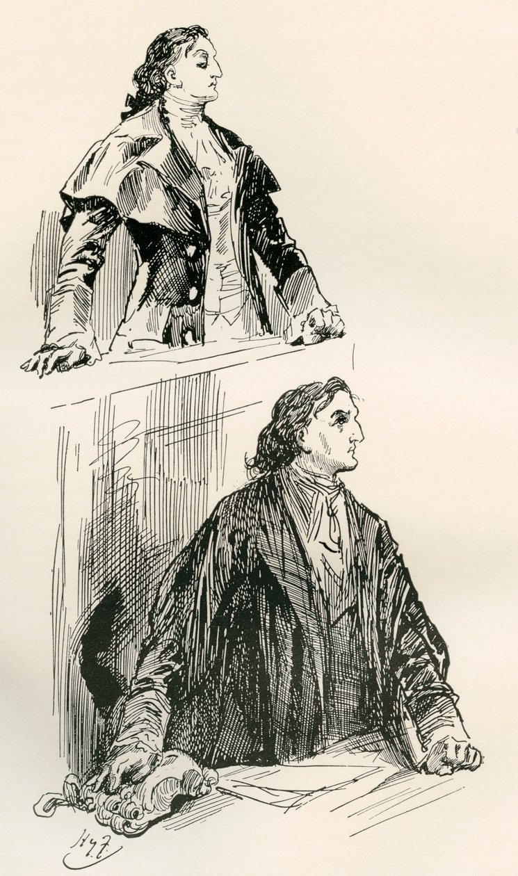 Ilustración para la novela de Charles Dickens Historia de dos ciudades de Harry Furniss