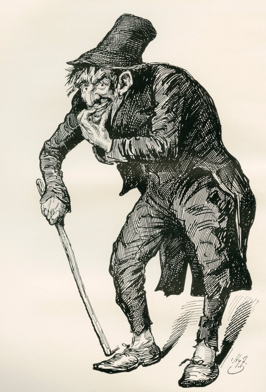 Ilustración para The Old Curiosity Shop de Charles Dickens de Harry Furniss