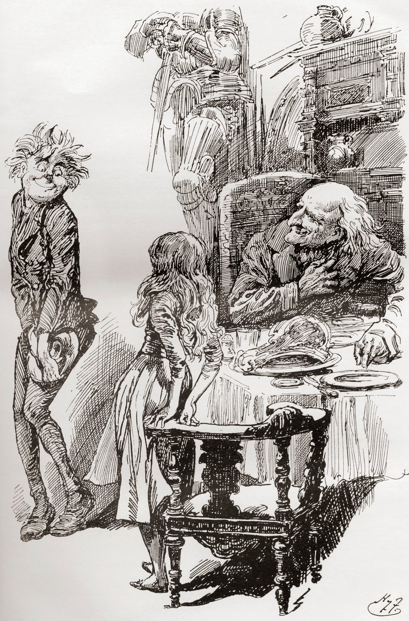 Ilustración para The Old Curiosity Shop de Charles Dickens de Harry Furniss
