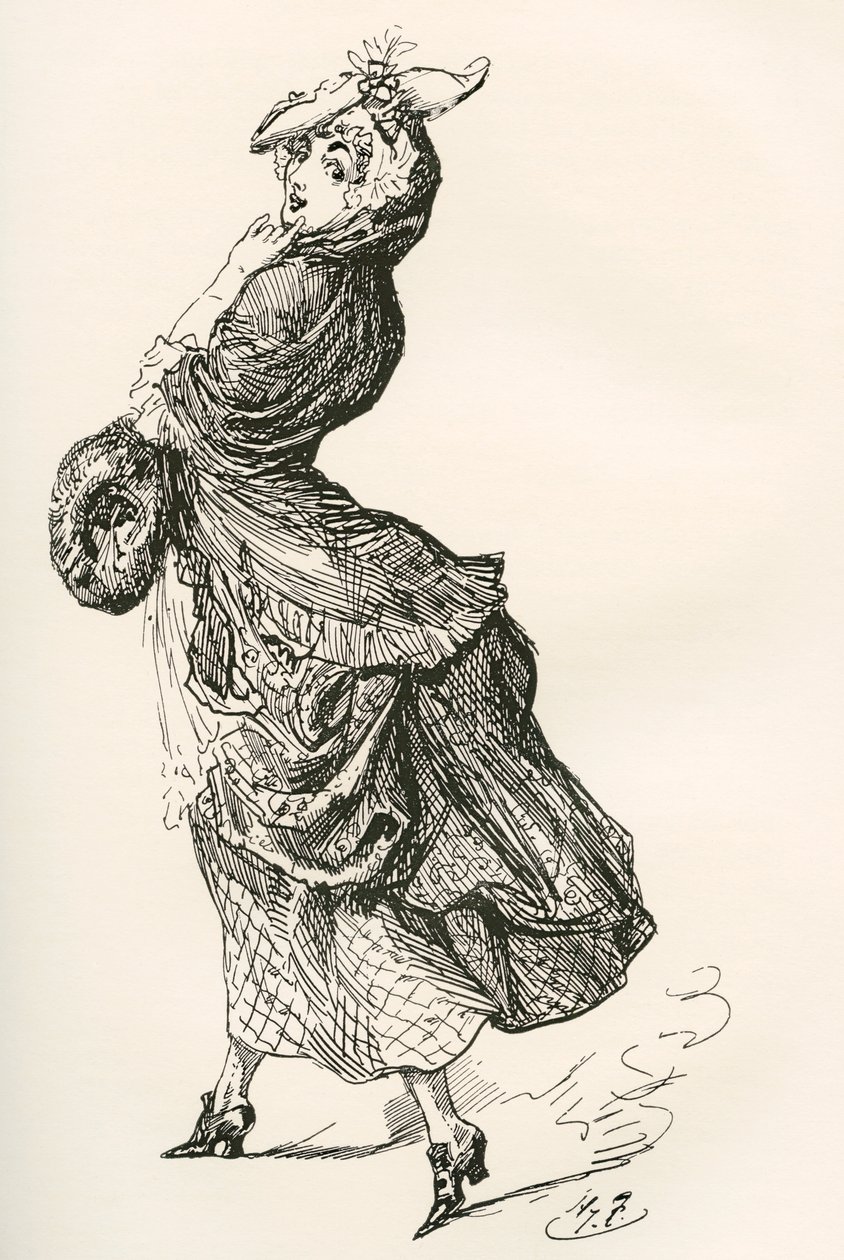Ilustración para la novela de Charles Dickens Barnaby Rudge de Harry Furniss