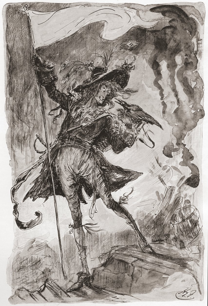 Ilustración para la novela de Charles Dickens Barnaby Rudge de Harry Furniss