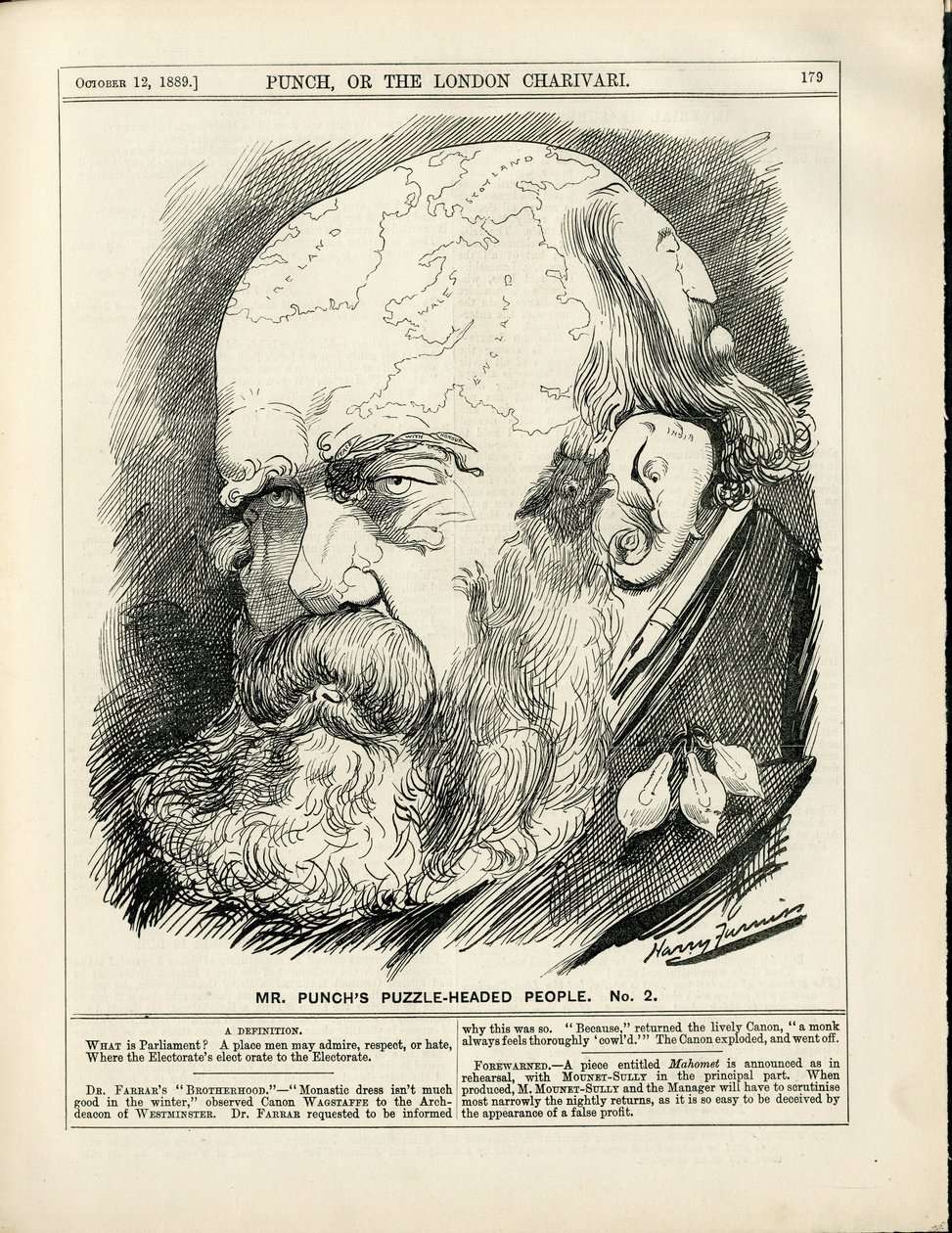 Ilustración de Harry Furniss (1854-1925) en Punch de Harry Furniss