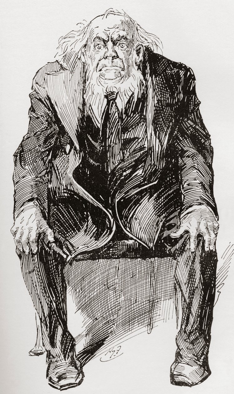 Provisiones. Ilustración de Harry Furniss para la novela de Charles Dickens Grandes esperanzas, de The Testimonial Edition publicada en 1910. de Harry Furniss