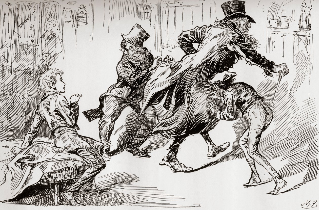 La cocina de los ladrones. Oliver es mostrado cómo se hace, ilustración de 