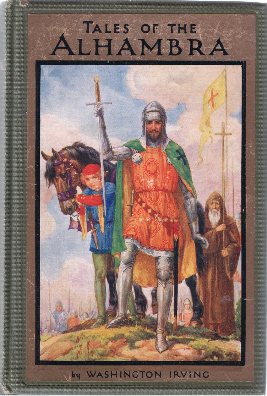Diseño de la portada, ilustración de "Cuentos de Alhambra", c.1940 (litografía en color) de Harry George Theaker