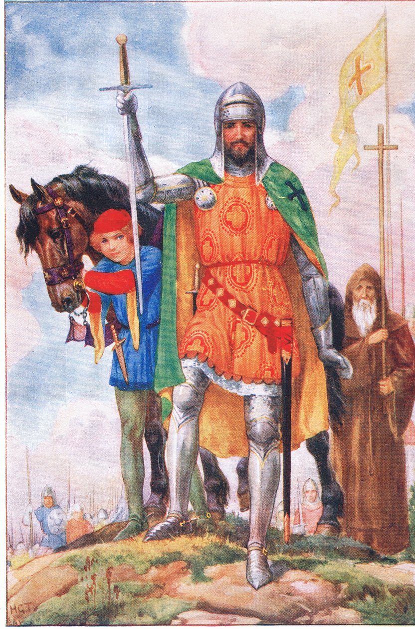El Gran Maestre de Alicantara y el ermitaño (del Gran Maestre de Alcántara), ilustración de