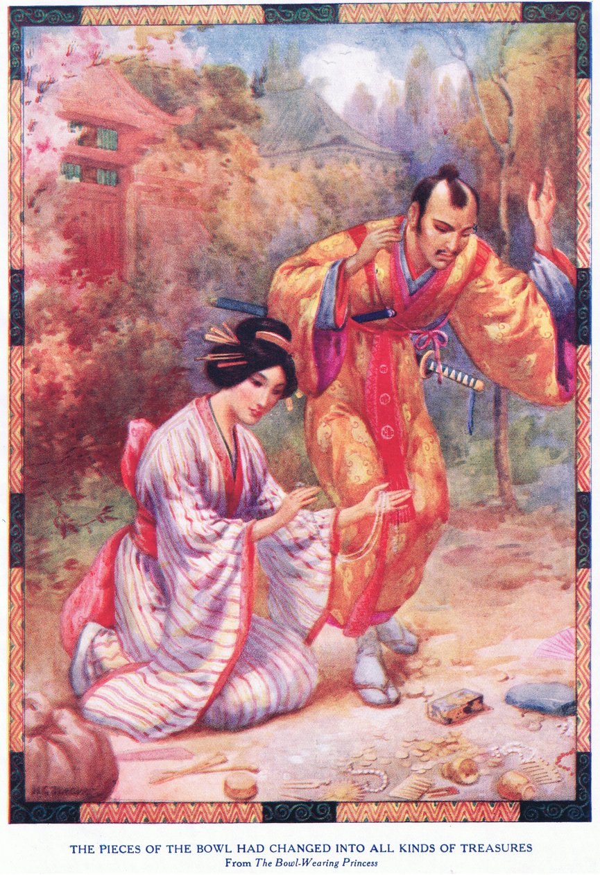 Los trozos del cuenco se habían convertido en todo tipo de tesoros (de la princesa del cuenco) (lito) de Harry George Theaker