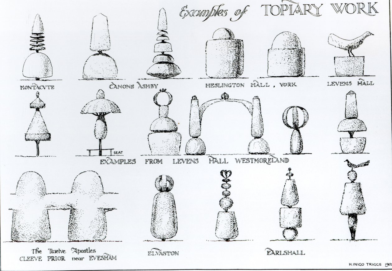 Ejemplos de trabajo de topiaria, 1902 de Harry Inigo Triggs