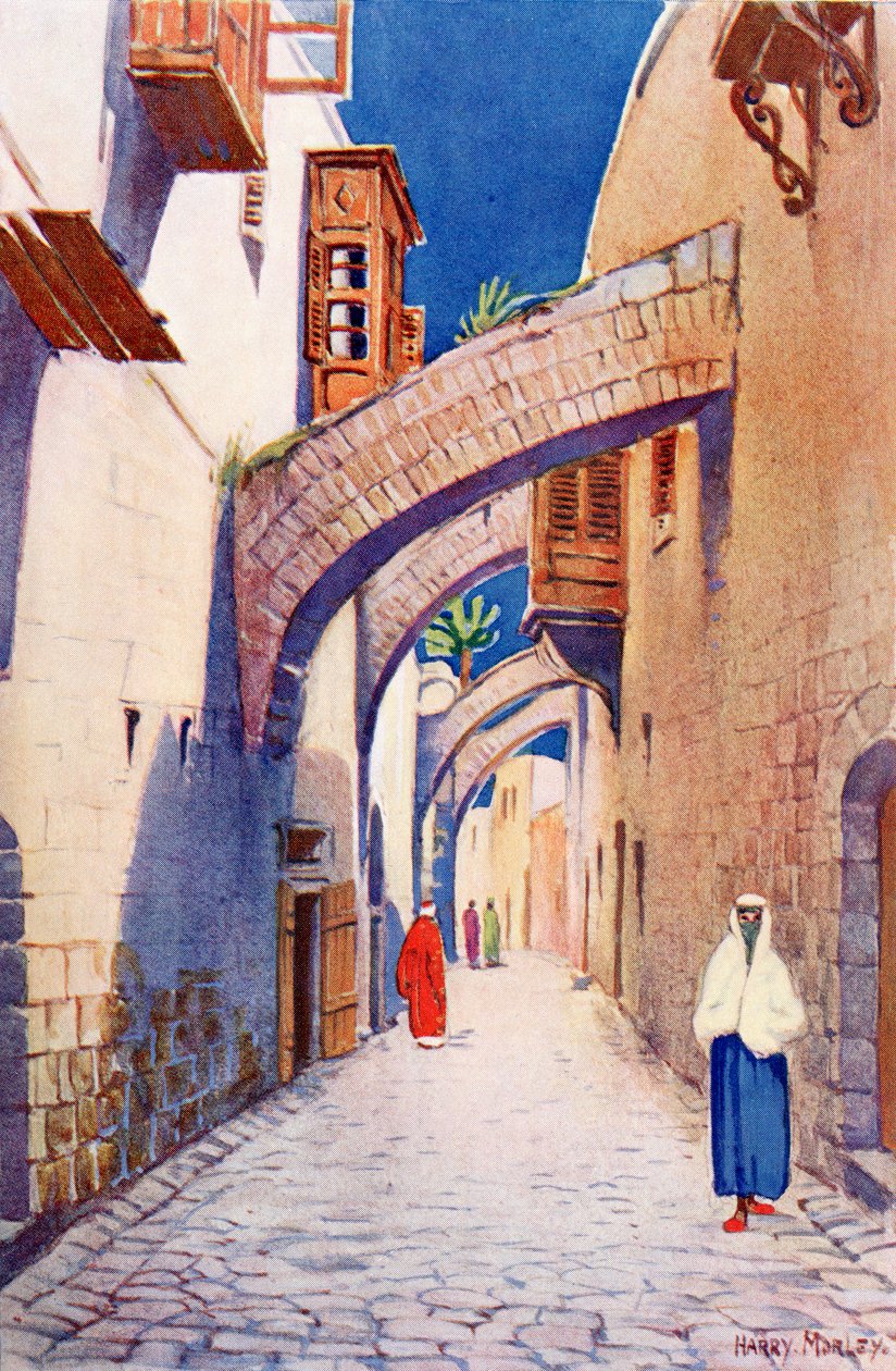 La Vía Dolorosa, Jerusalén, Palestina, c. 1910, de A Book of Modern Palestine por Richard Penlake pub. c.1910 de Harry Morley