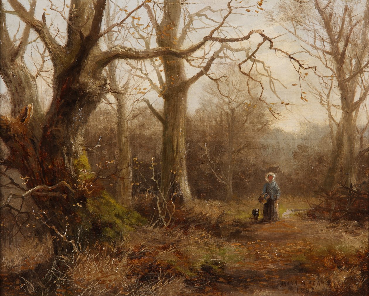 Escena del Bosque, 1892 de Harry William Adams