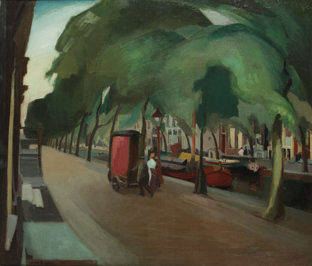 Canal con órgano (óleo sobre lienzo) de Harry or Harrie Kuyten