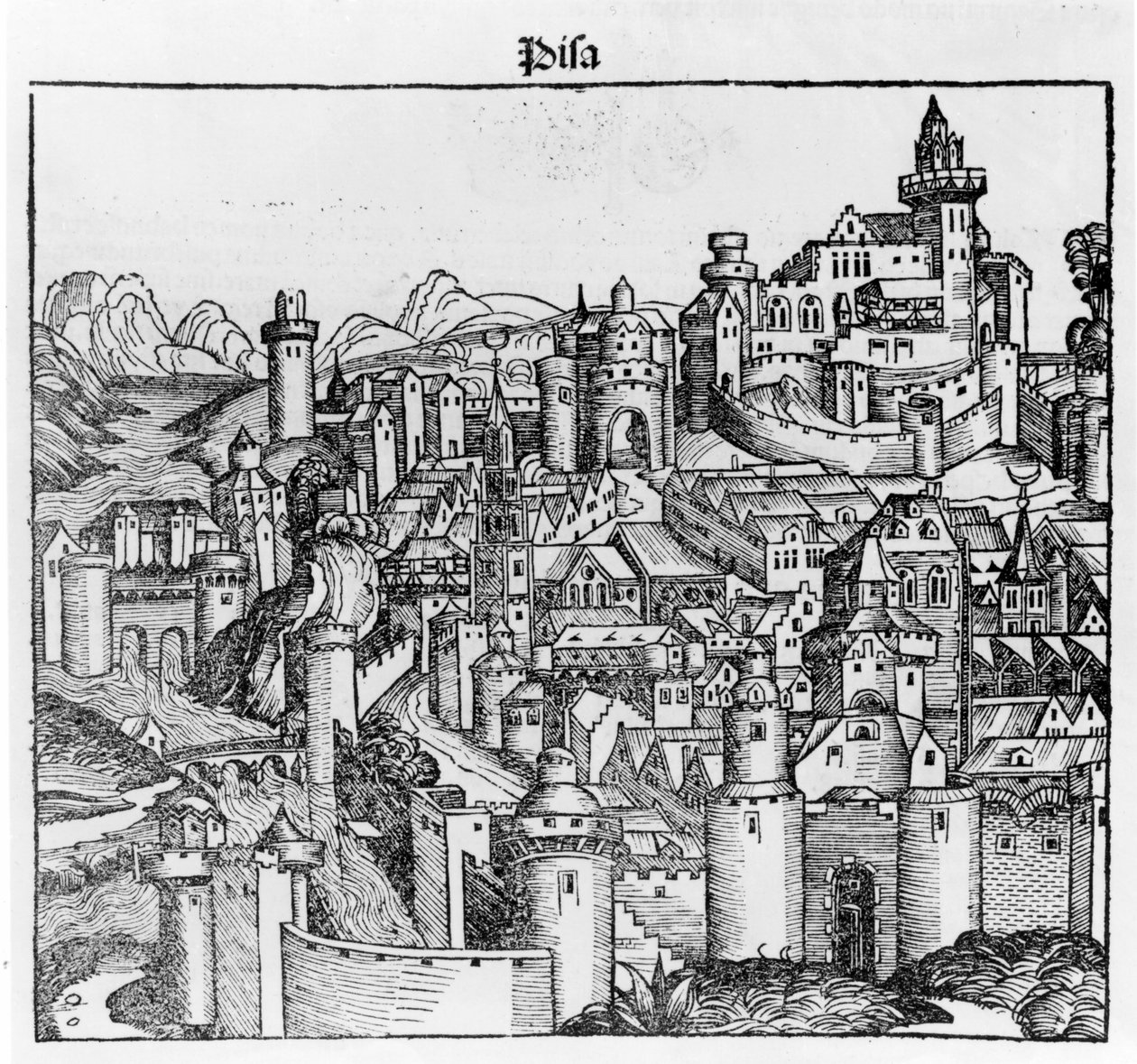 Pisa después de “Liber Chronicarum” de Hartmann Schedel. Núremberg 1493 de Hartmann Schedel