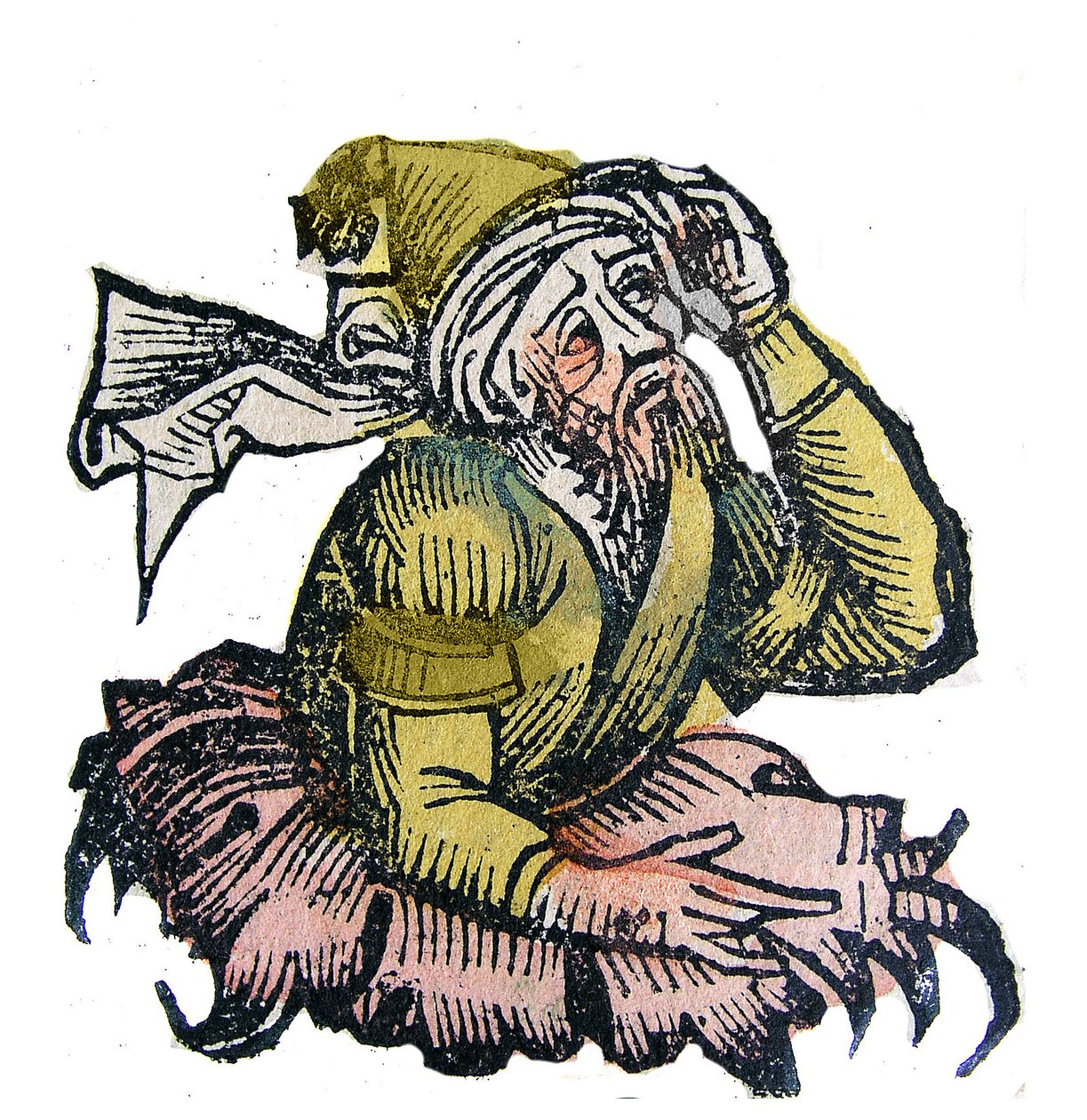 Retrato de Parménides de Elea, filósofo griego presocrático. Xilografía de "Crónicas de Núremberg" de Hartmann Schedel de Hartmann Schedel