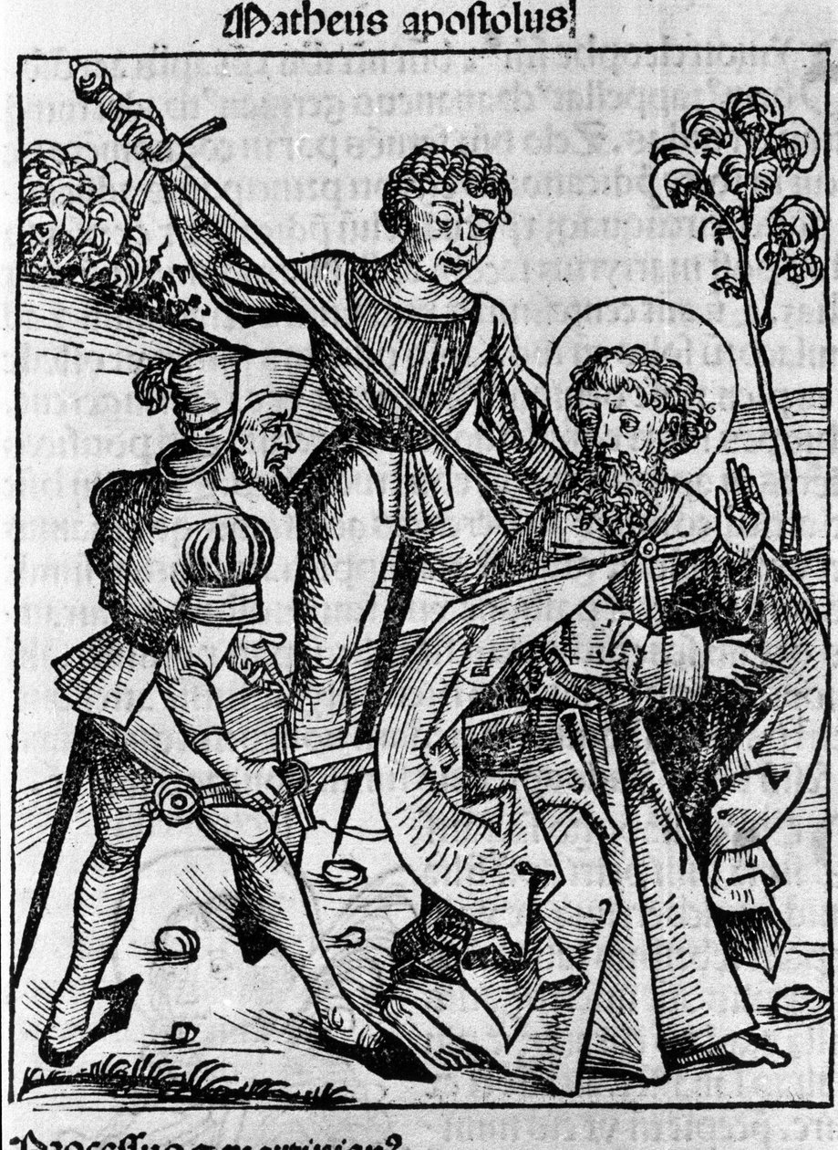 Representación del evangelista San Mateo. Grabado de “Liber chronicarum” (Crónicas de Núremberg) de Hartmann Schedel 1493 de Hartmann Schedel