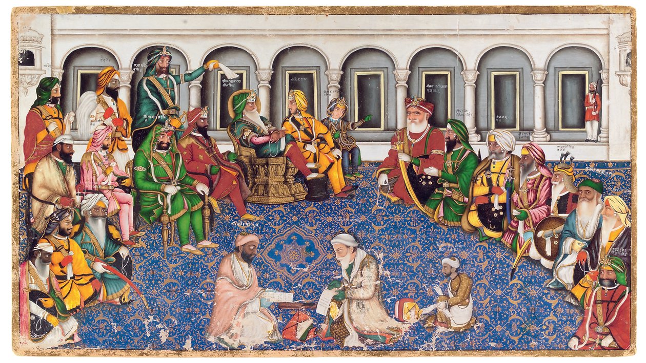El Darbar del Maharajá Ranjit Singh, c.1850 de Hasan al Din