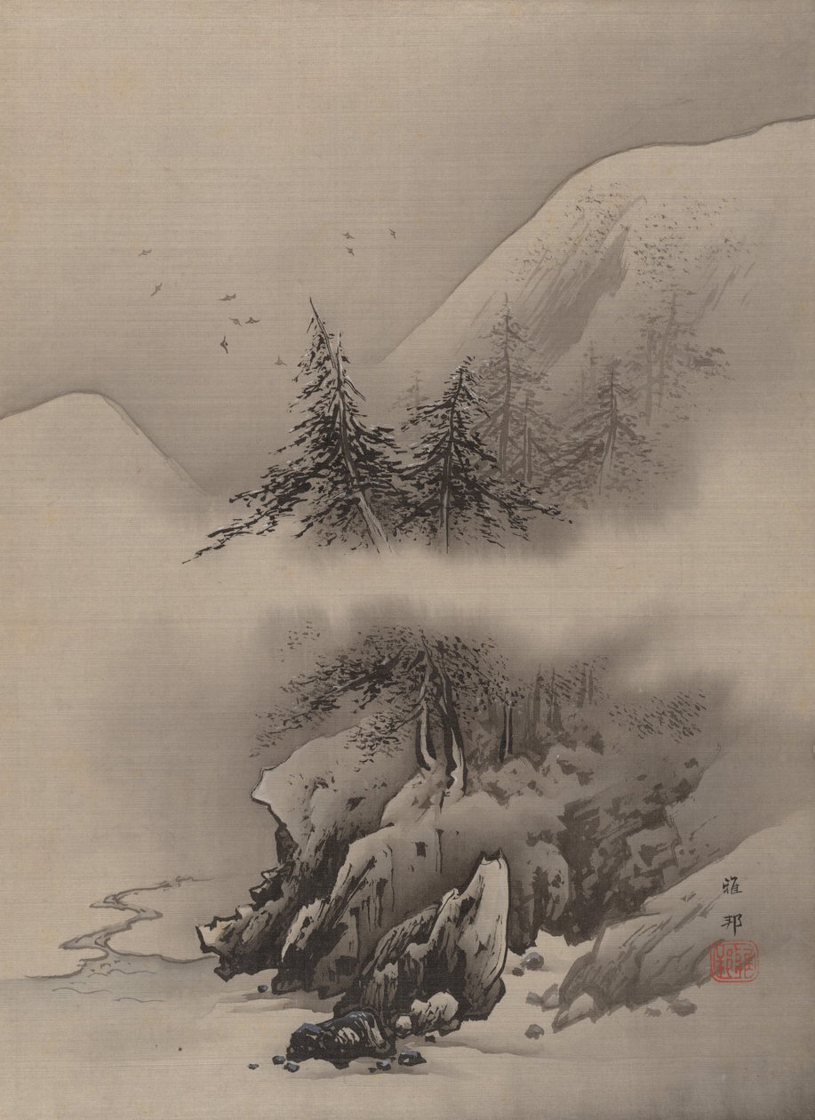 Paisaje nevado, ca. 1885-89 de Hashimoto Gaho