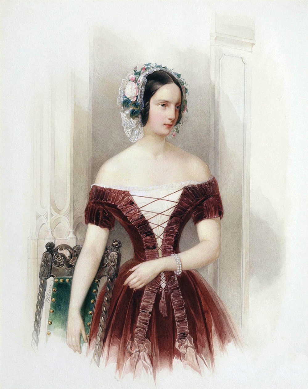 Gran Duquesa Alexandra Nikolaevna de Rusia, 1825-1844, c. 1840 de Hau