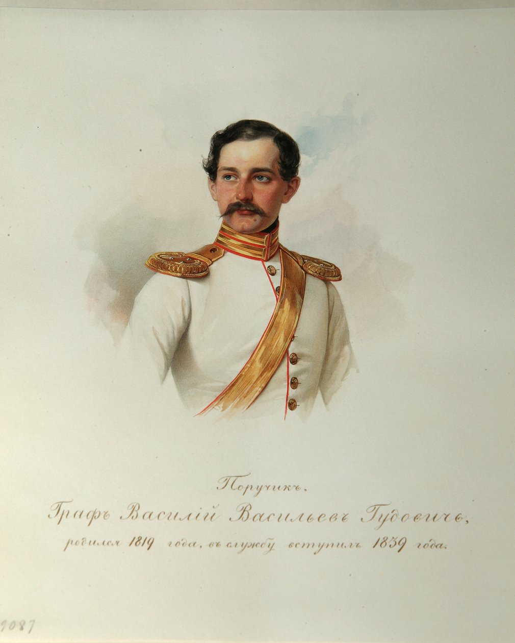 Retrato del Conde Vasily Vasilyevich Gudovich 1819-1886 Del Álbum de la Guardia Imperial de Caballería, 1846-1849 de Hau