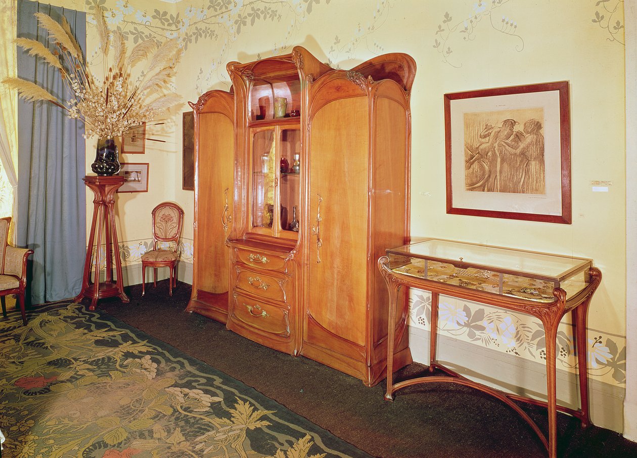 Dormitorio Art Nouveau, c.1900 de Hector Guimard