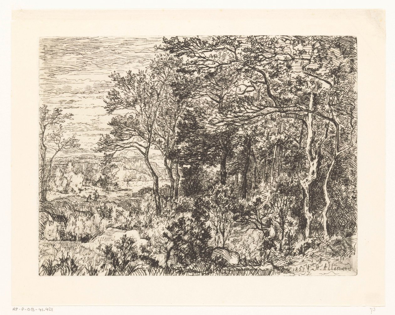 Figuras en la linde de un bosque de Hector Allemand