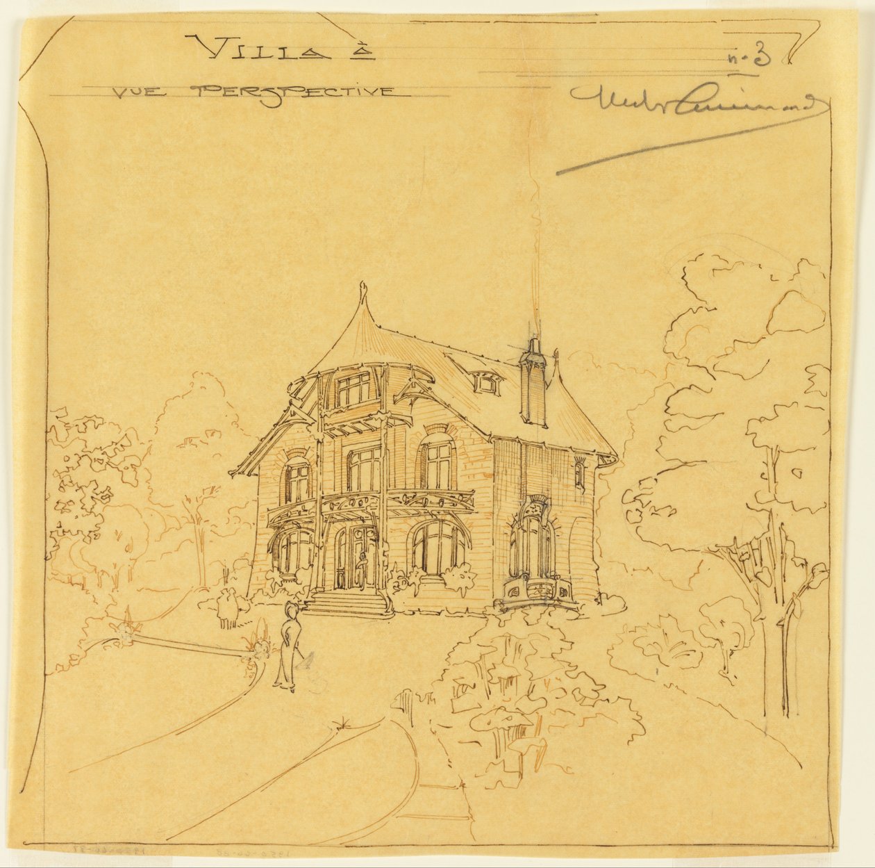 Vista en Perspectiva de una Villa de Hector Guimard