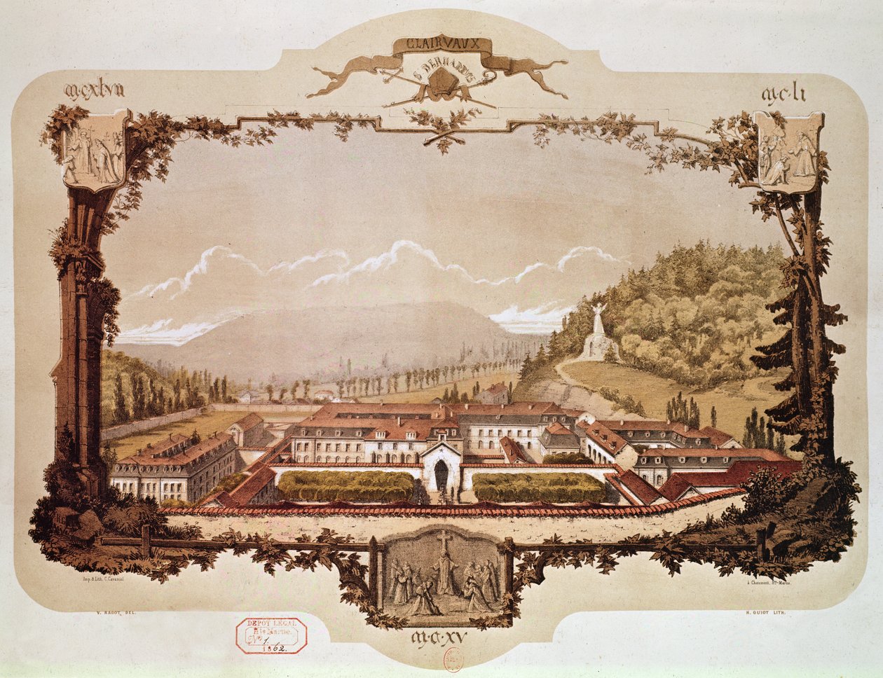 Vista de la Abadía de Clairvaux de Hector Guiot