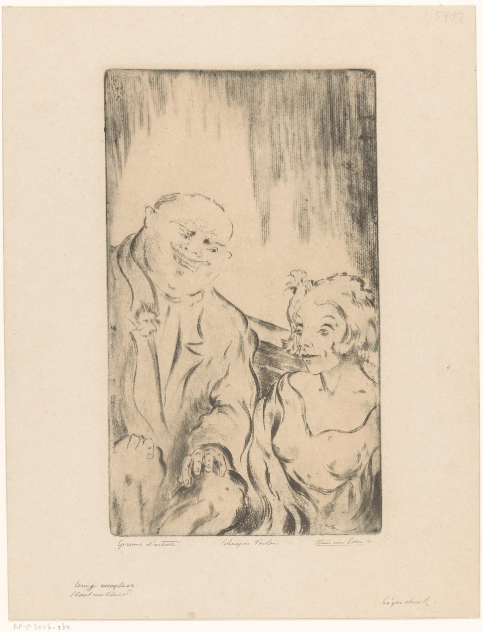 Oveja y cerdo (título original del objeto)
Hombre y mujer (título de la serie) de Hein von Essen (signed by artist)