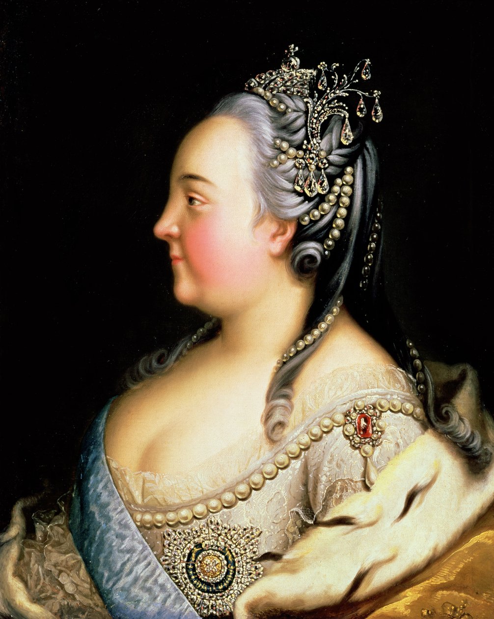 Retrato de Isabel Petrovna (1709-62) Emperatriz de Rusia, c.1768 de Heinrich Buchholz