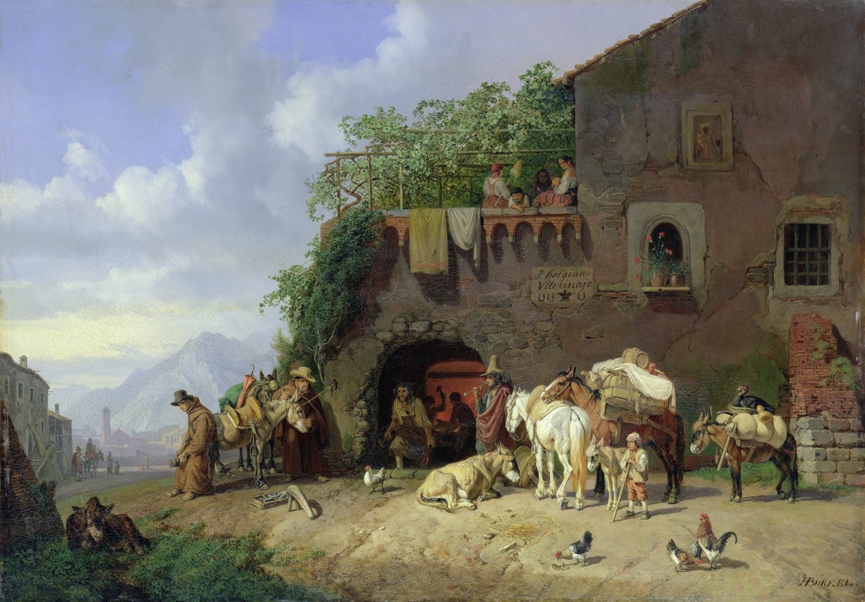 Forja de un pueblo italiano de Heinrich Burkel