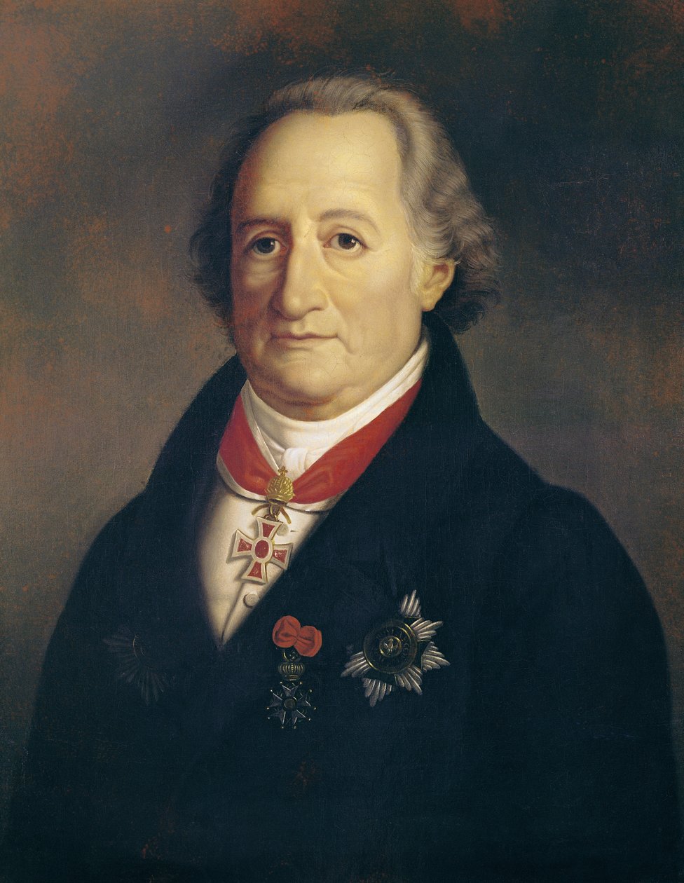Retrato de Johann Wolfgang von Goethe (1749-1832) con decoraciones de Heinrich Cristoph