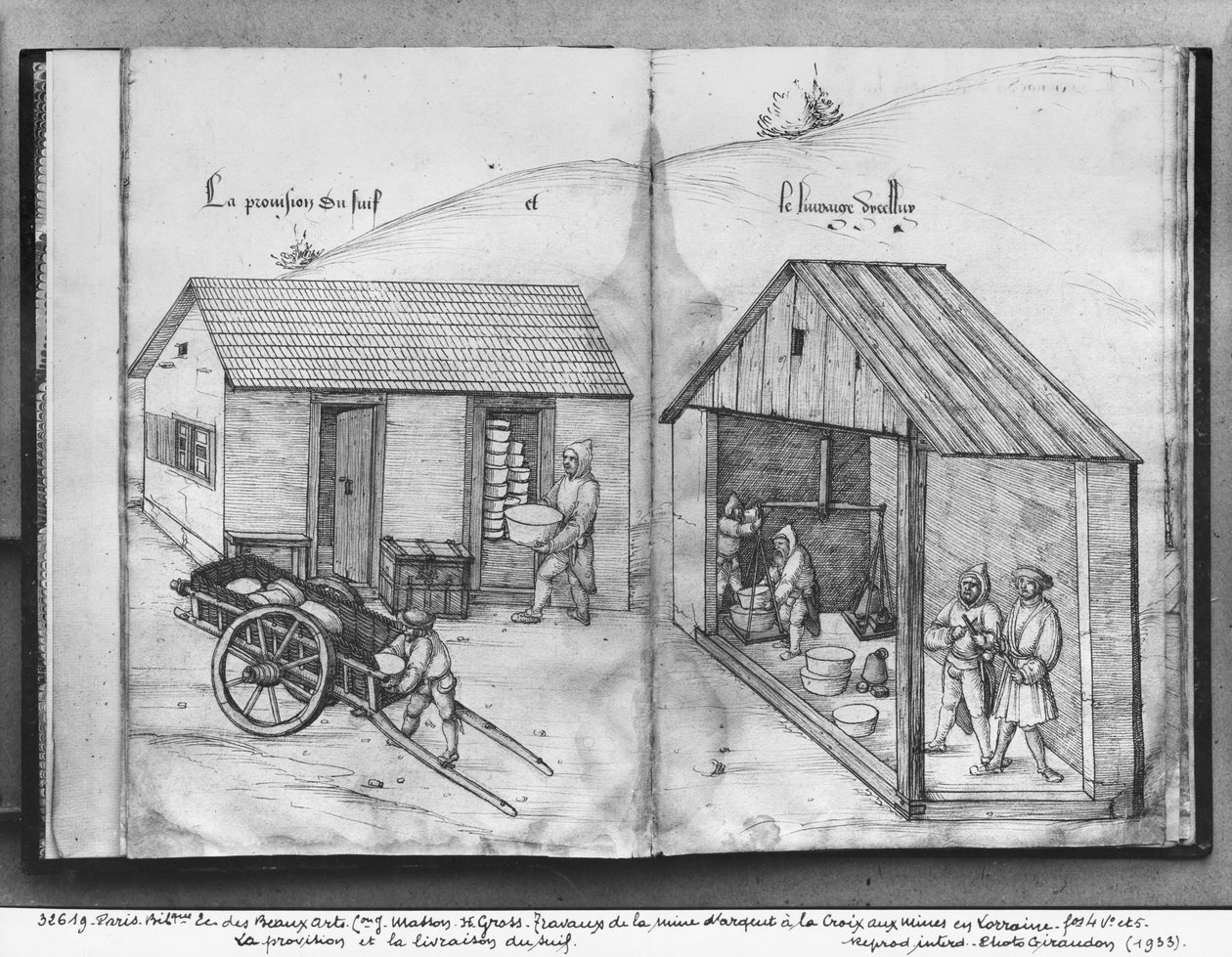 Mina de plata de La Croix-aux-Mines, Lorena, c.1530 de Heinrich Gross or Groff