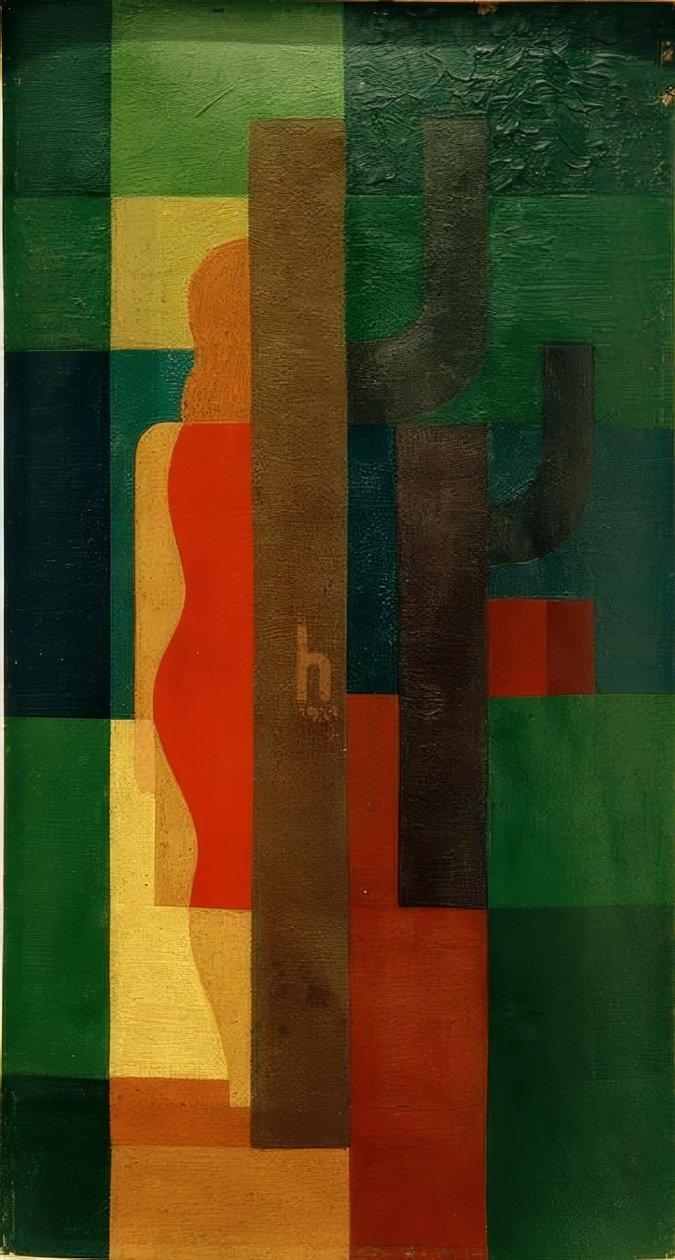 Mujer en el bosque de Heinrich Hoerle