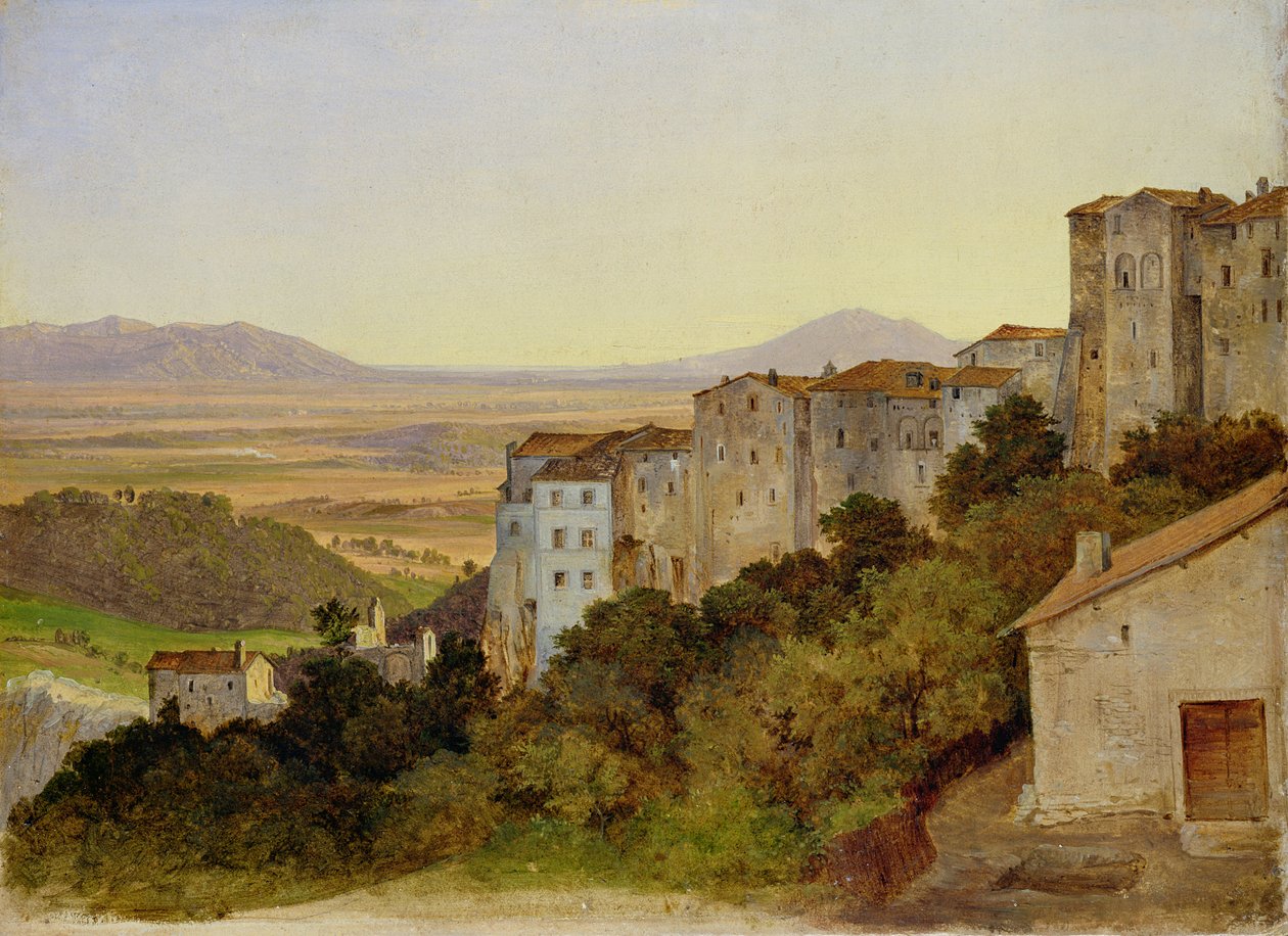 Vista de Olevano, 1821-24 de Heinrich Reinhold