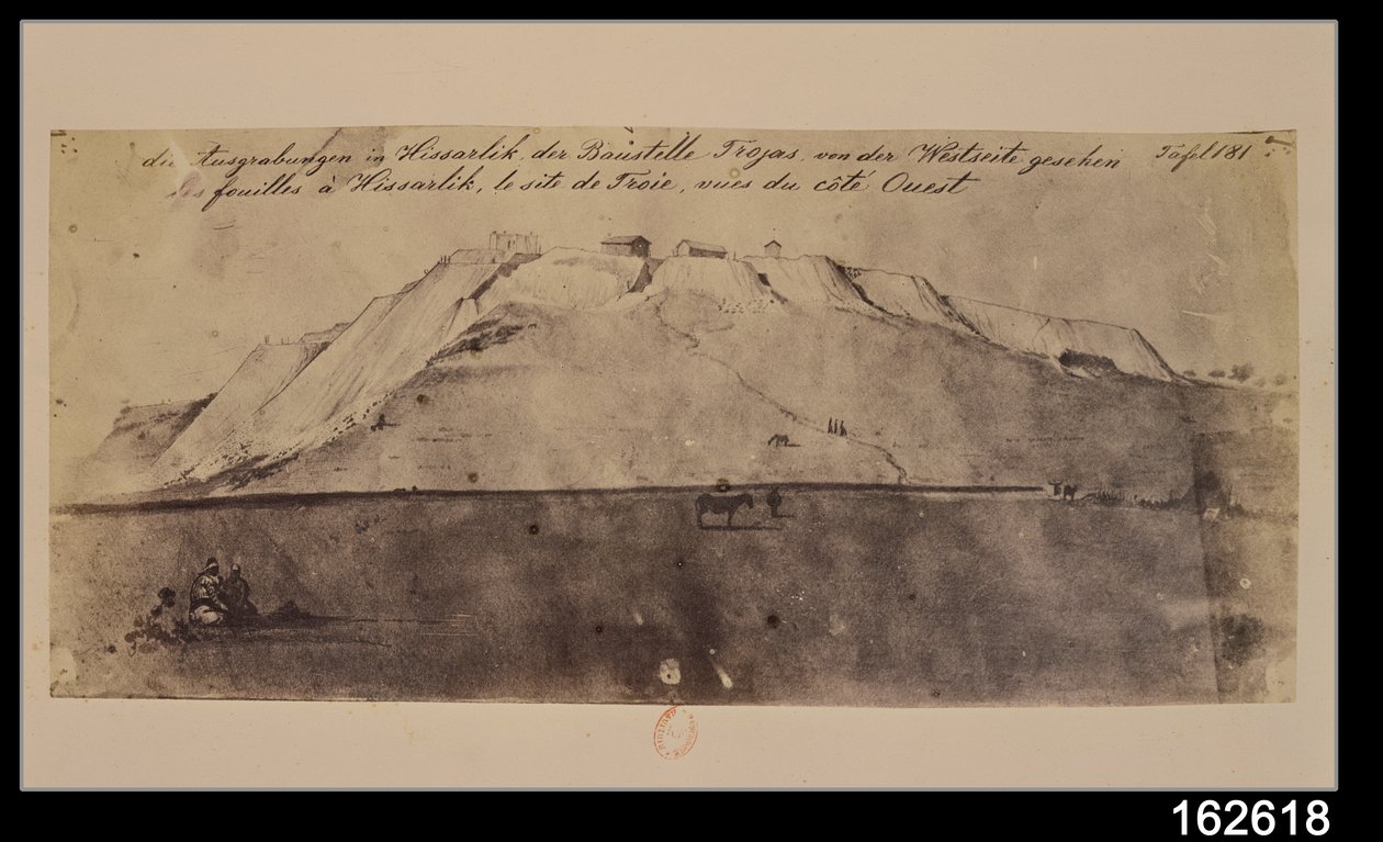 Vista de las excavaciones de Troya desde el oeste de Heinrich Schliemann