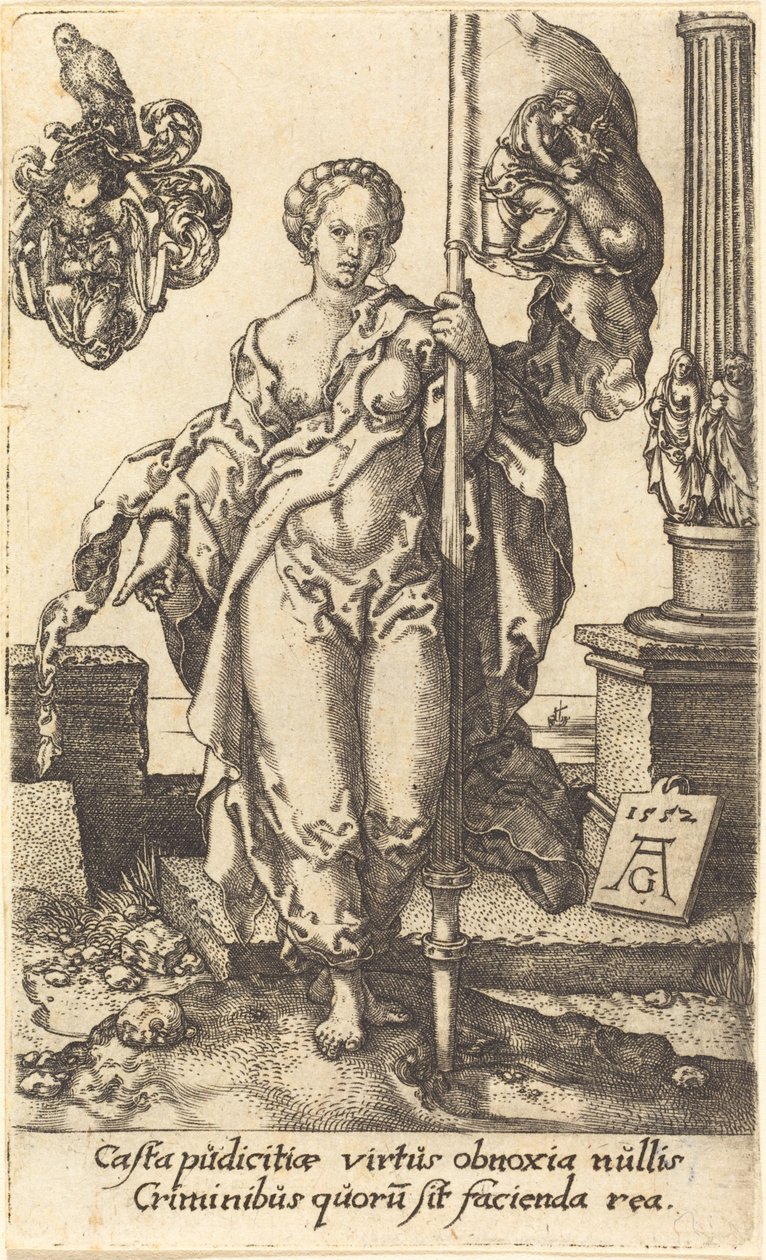 Castidad, 1552 de Heinrich Aldegrever