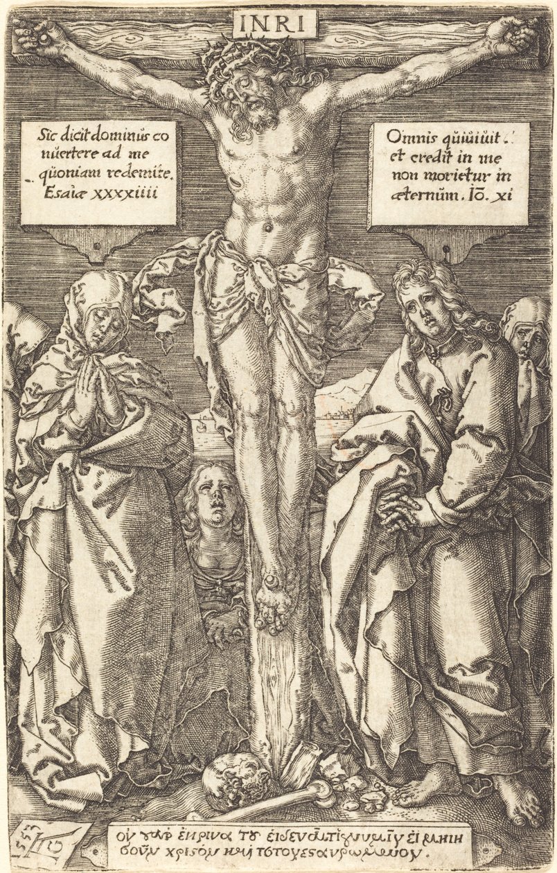 Cristo en la cruz de Heinrich Aldegrever