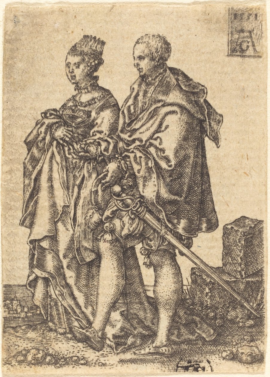 Pareja bailando de Heinrich Aldegrever