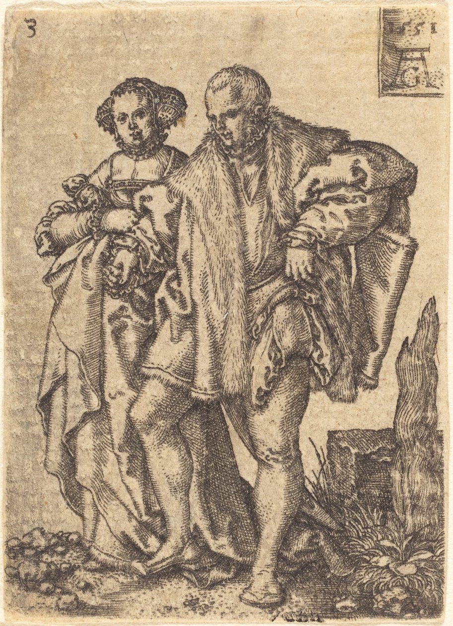 Pareja bailando de Heinrich Aldegrever