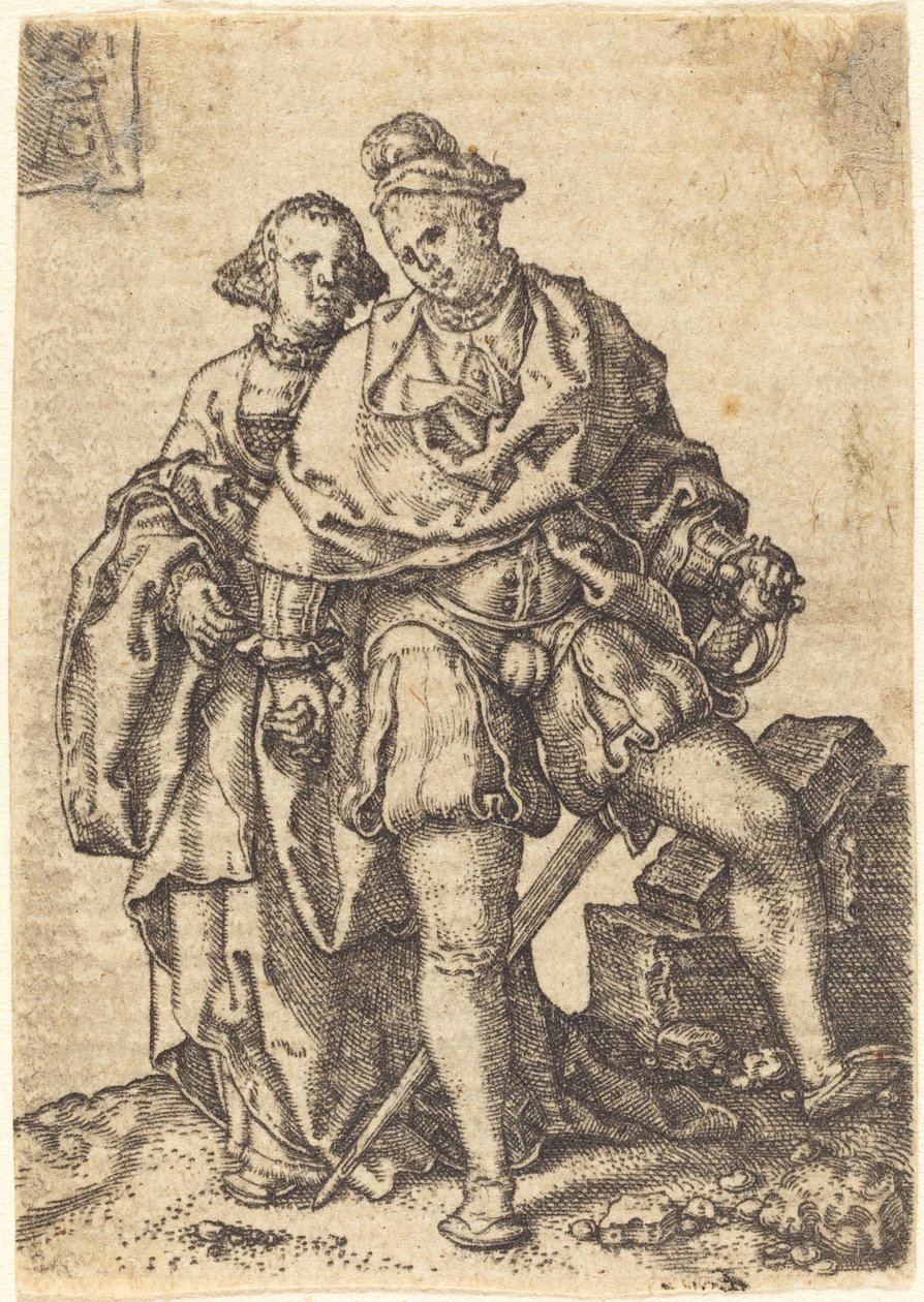Pareja bailando, 1551 de Heinrich Aldegrever