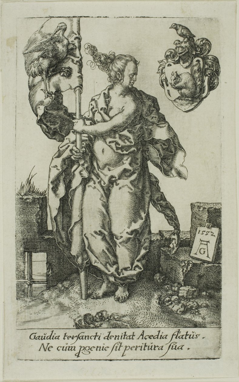 Diligencia, de las Virtudes de Heinrich Aldegrever