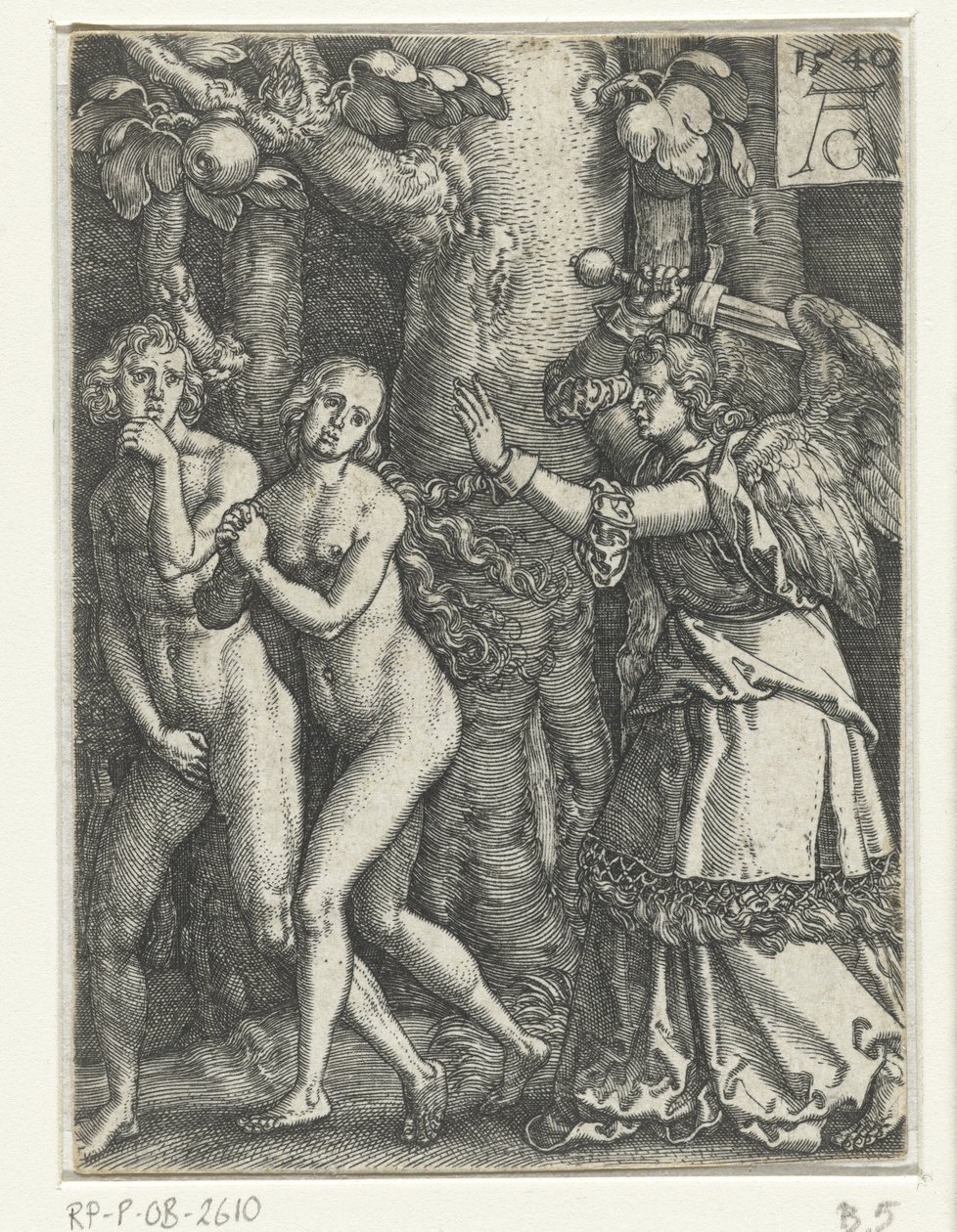 Expulsión del Paraíso de Heinrich Aldegrever