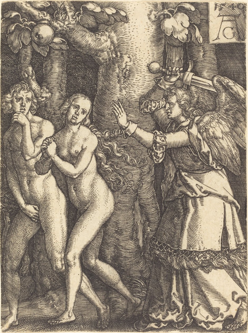 Expulsión del Paraíso, 1540 de Heinrich Aldegrever