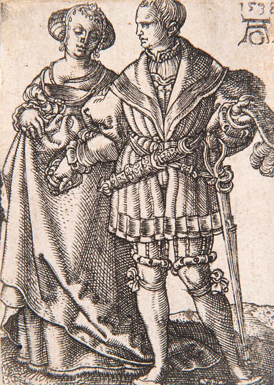 De la serie Los pequeños bailarines de bodas, 1538 de Heinrich Aldegrever