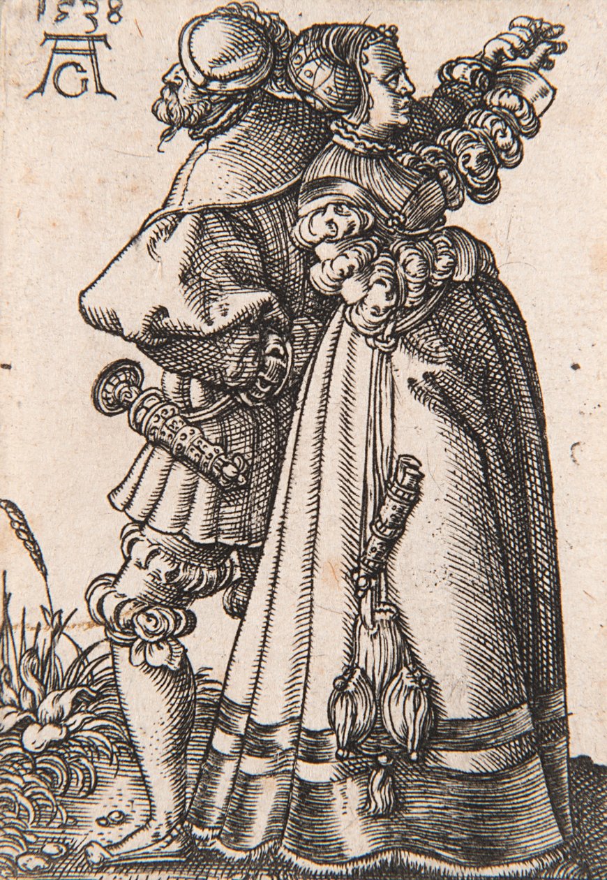 De la serie Los pequeños bailarines de boda, 1538 de Heinrich Aldegrever