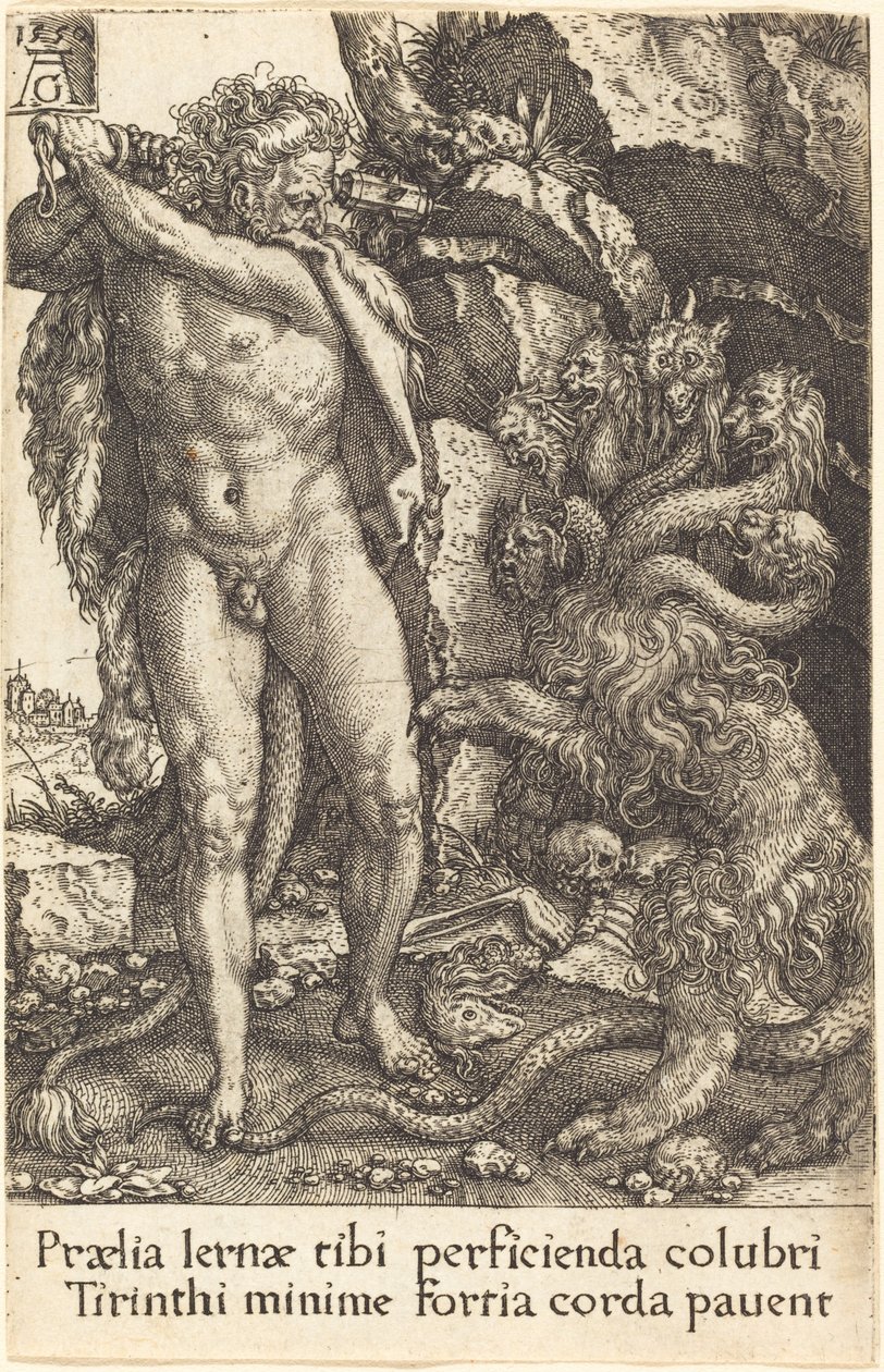 Hércules luchando con la Hidra de Lerna de Heinrich Aldegrever