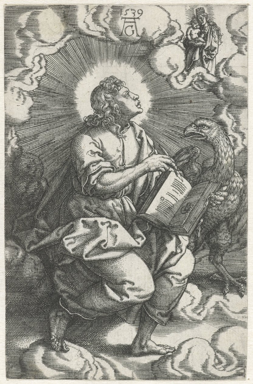 johannes Cuatro evangelistas (título de la serie) de Heinrich Aldegrever