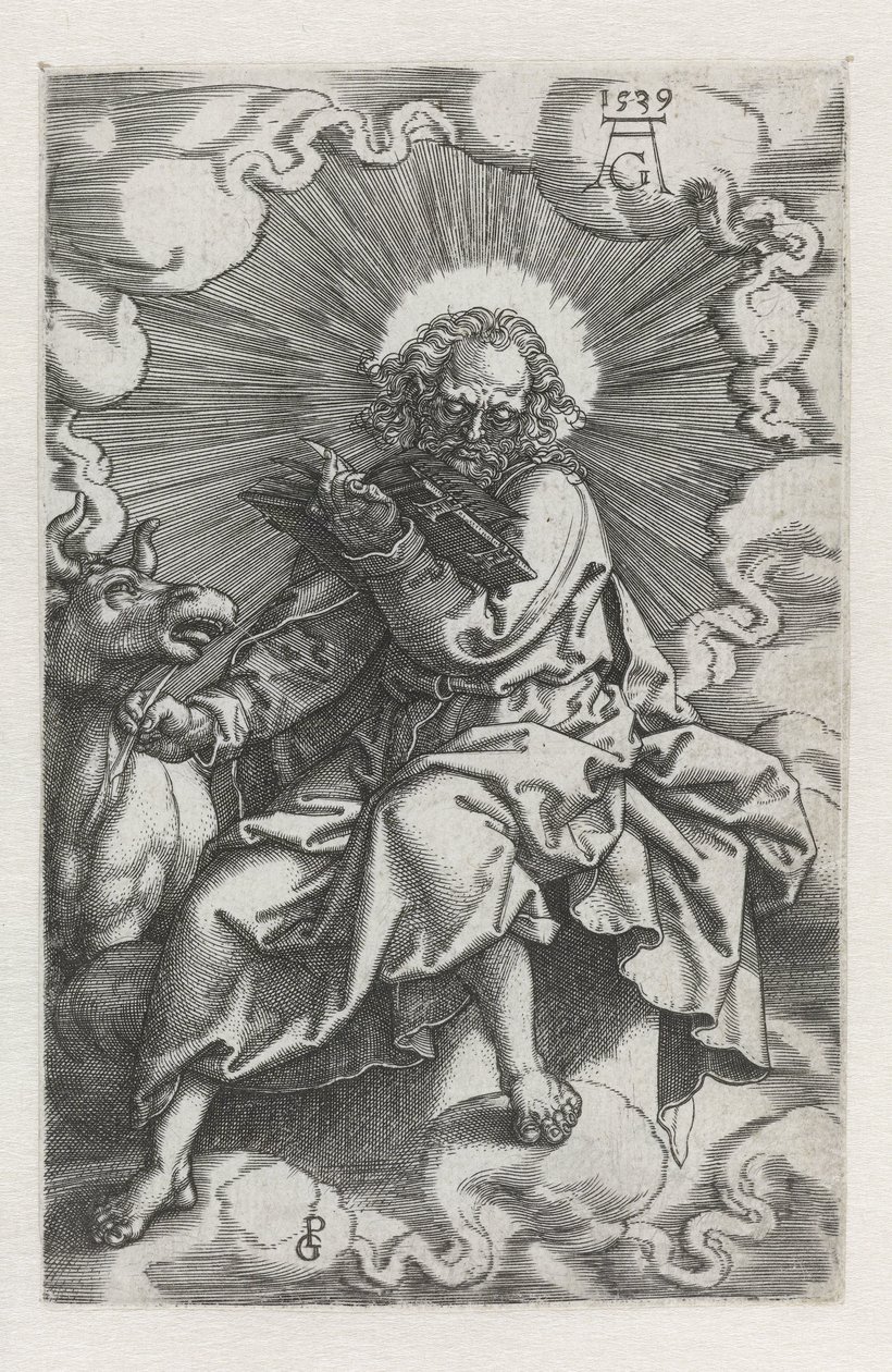 Lucas Cuatro evangelistas (título de la serie) de Heinrich Aldegrever